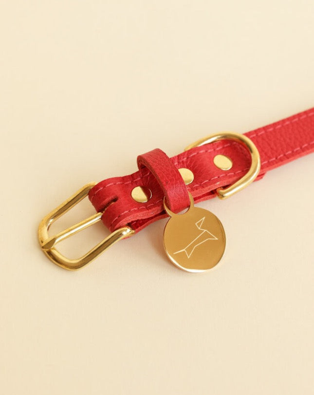 Klassieke halsband - Lipstick Red